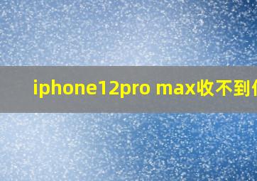 iphone12pro max收不到信息